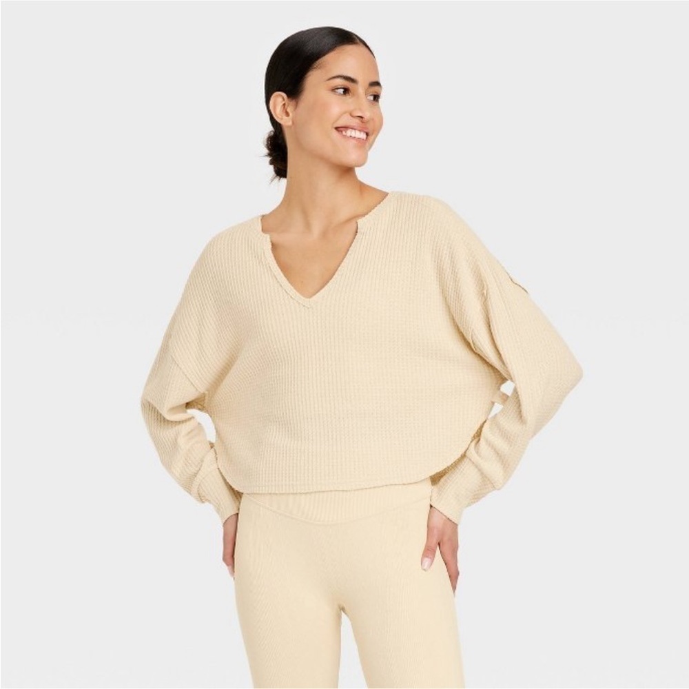 Joy lab cropped fit long sleeve tshirt nwt